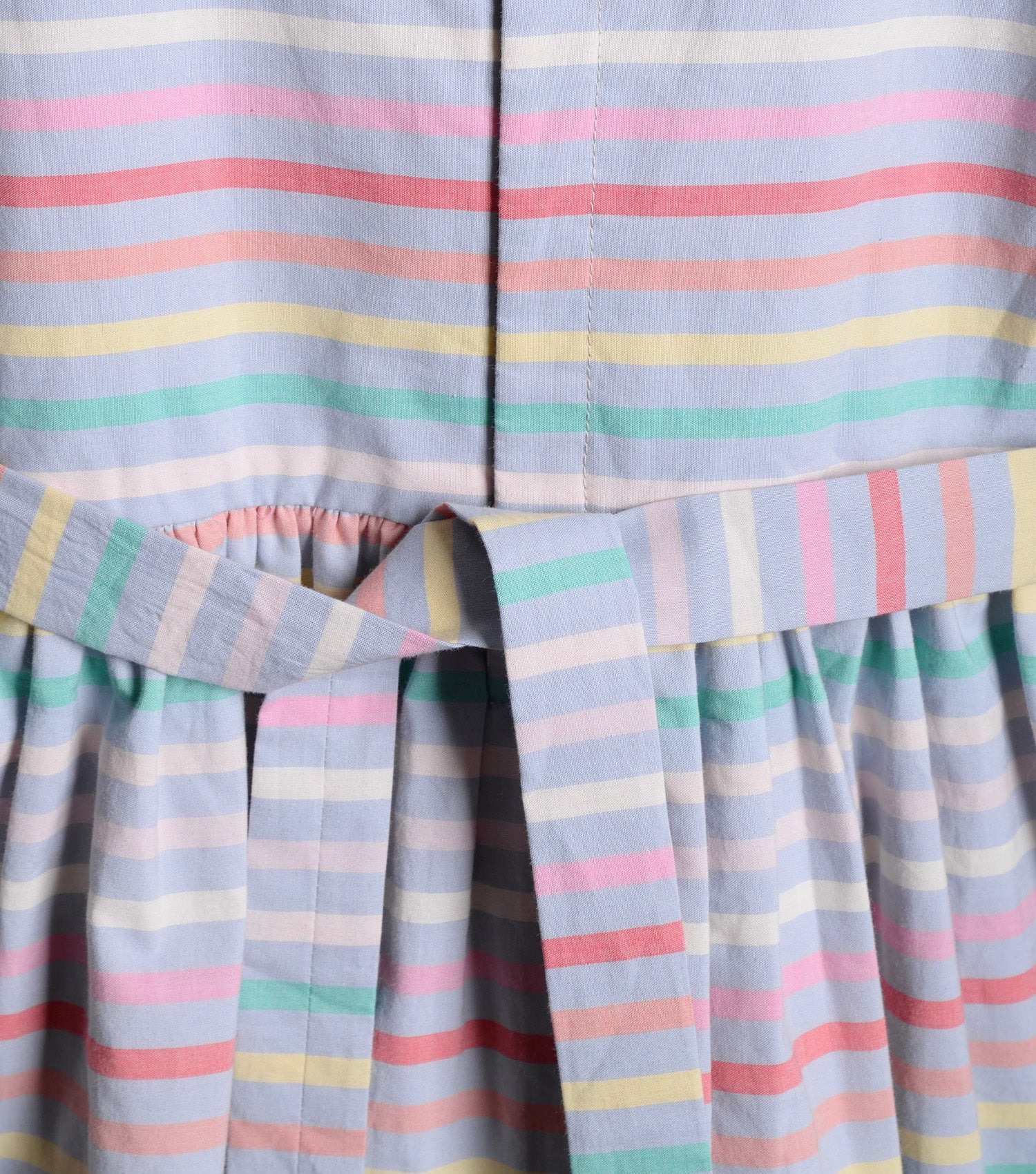Multicolor Striper Cotton Flared Dress