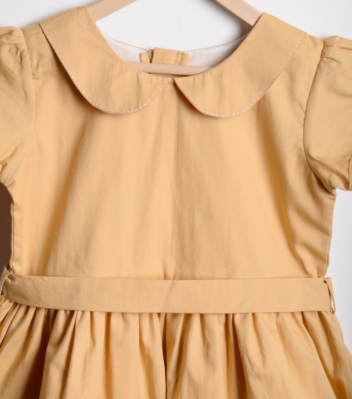 Yellow Cotton Flared dress