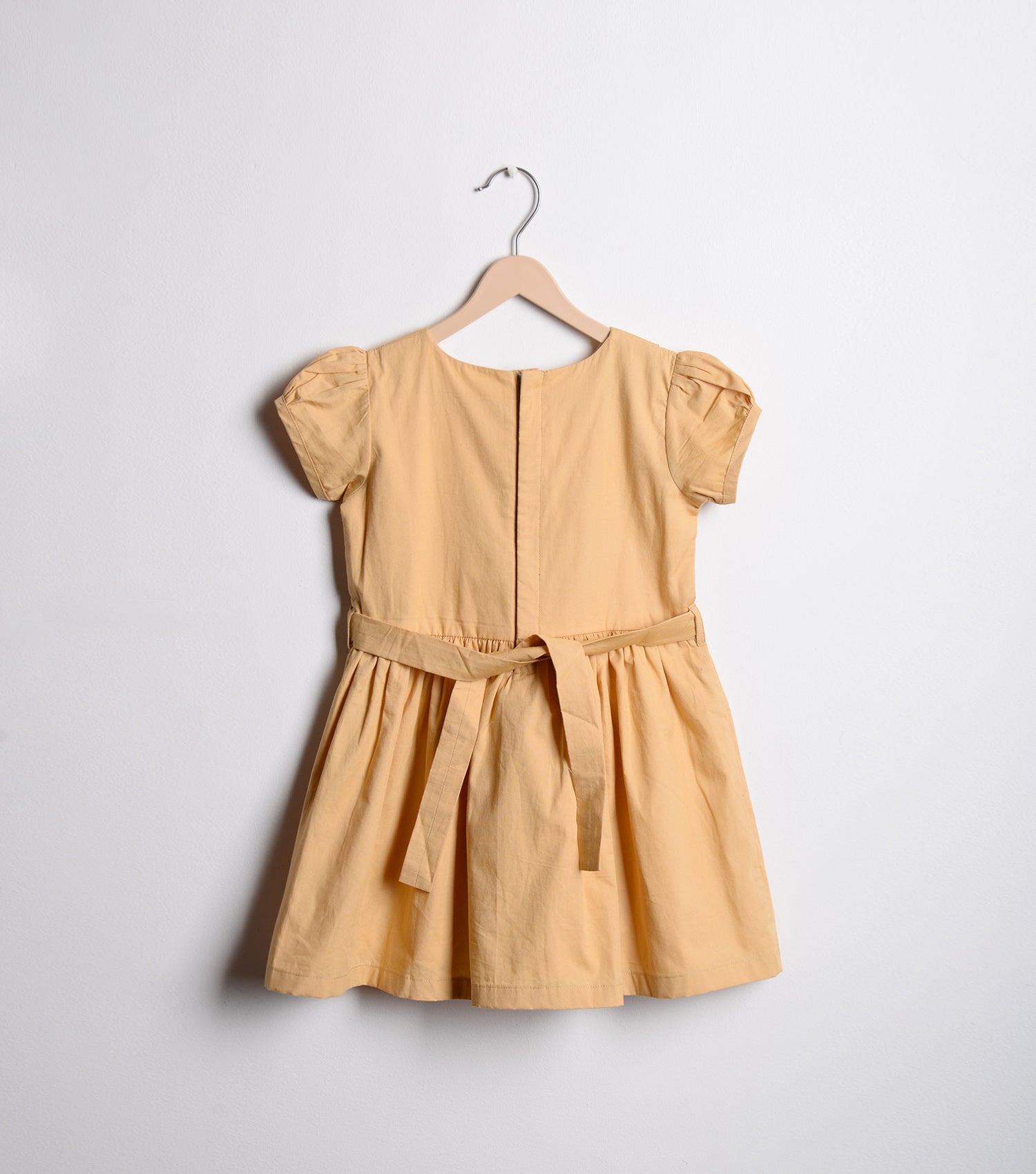 Yellow Cotton Flared dress