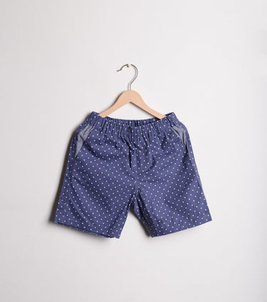 Blue Cotton Shorts