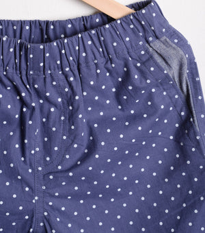 Blue Cotton Shorts