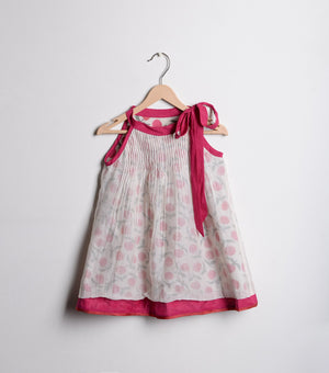 Off white Chanderi flared dress