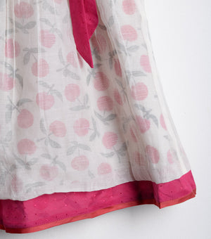 Off white Chanderi flared dress