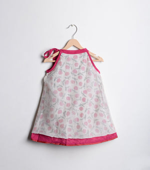 Off white Chanderi flared dress