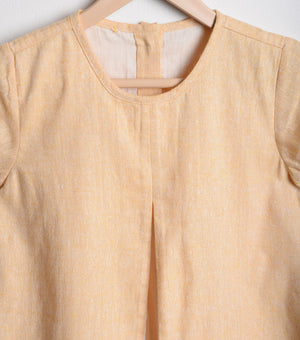 Yellow Cotton A-line dress