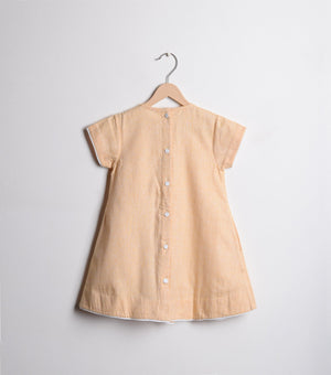 Yellow Cotton A-line dress