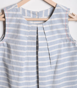 Blue Striped Cotton dress