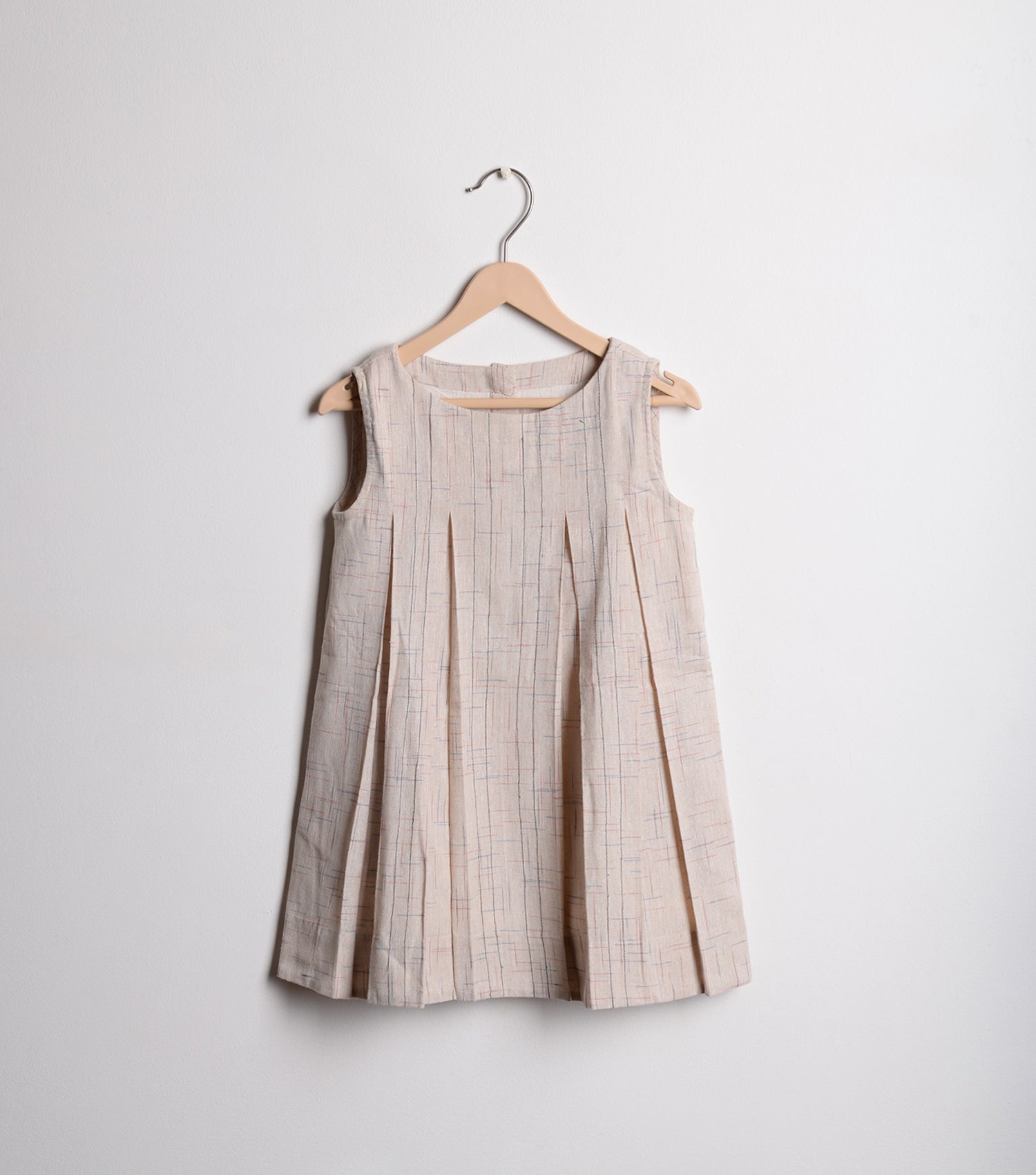 Beige Cotton A-line dress