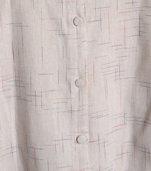 Beige Cotton A-line dress