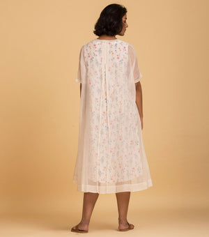 Natural floral printed dress