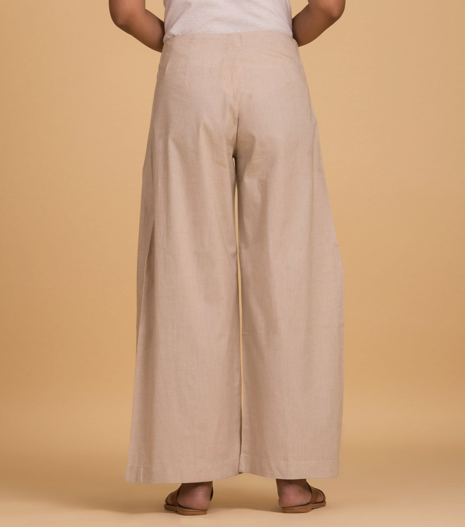 Beige chambray cuban pants