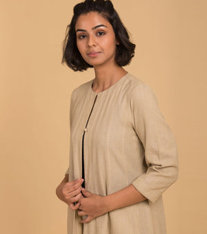 Beige solid chambray Cape