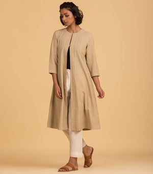 Beige solid chambray Cape