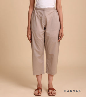 Beige Fine cotton Pants