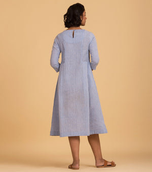 Blue cotton dress