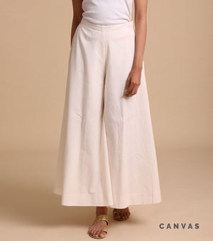 Ivory Cotton Palazzo