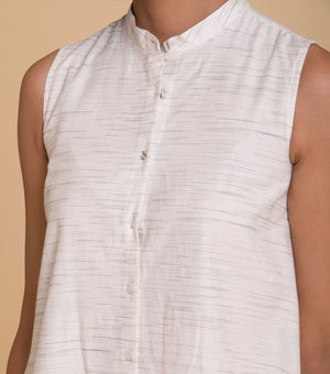 Natural cotton shirt dress