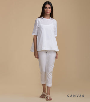 White solid cotton top