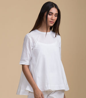 White solid cotton top