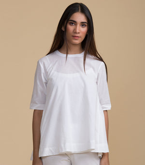 White solid cotton top