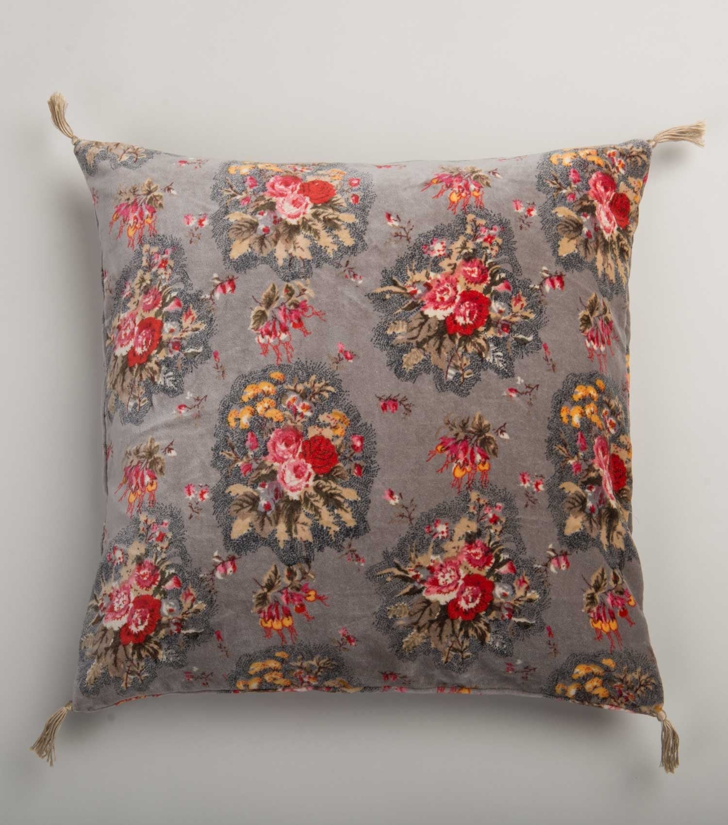 Floral Velvet Cushion Cover