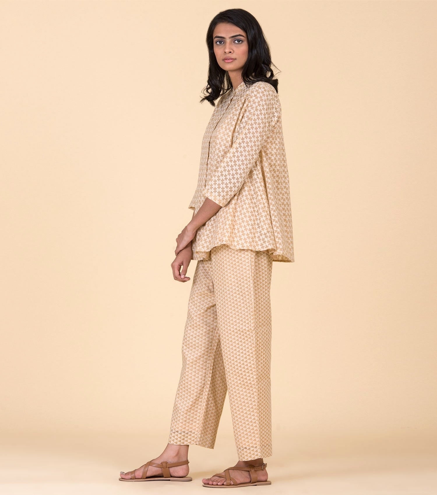 Beige cotton shirt