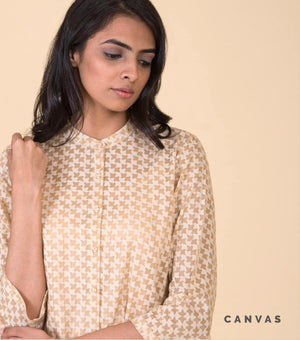 Beige cotton shirt
