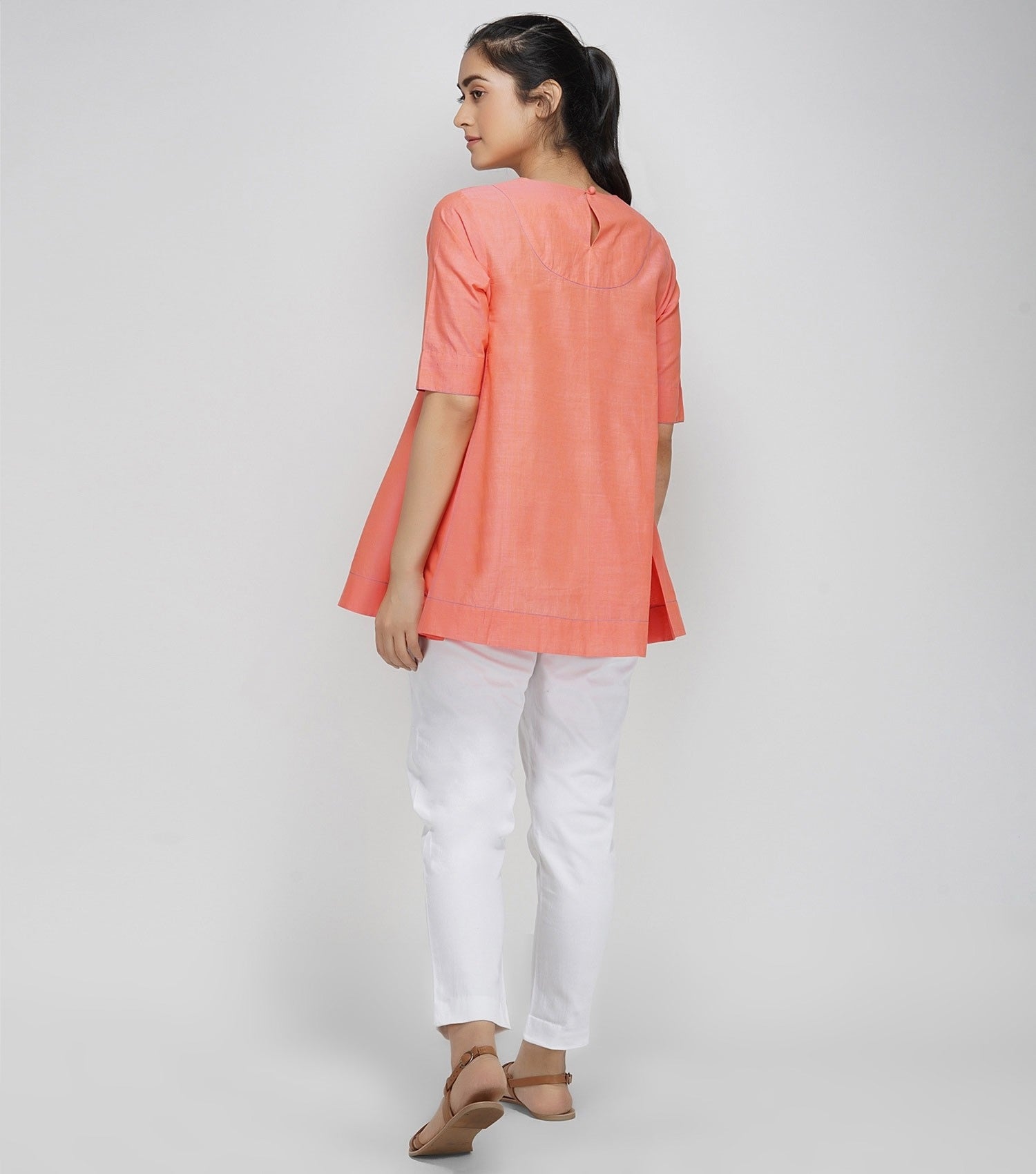 Coral Mangalgiri Cotton Top